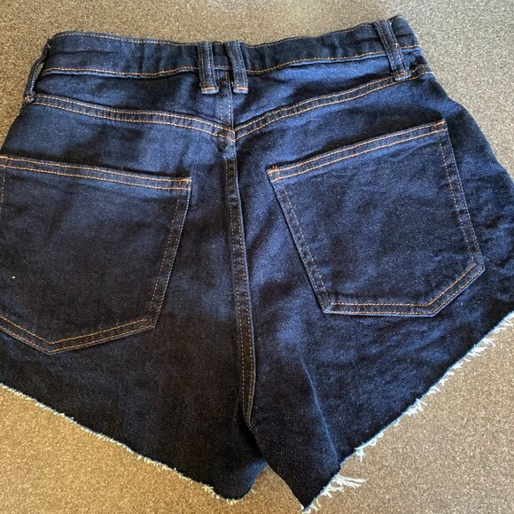 Hi-Rise Cheeky Denim Shorts - Picture 3 of 8